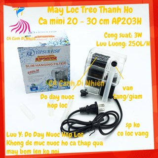 Máy lọc thác lọc treo thành hồ cá dạng thác nước VIPSUN AP203H 3W cho bể cá cảnh 20- 30 cm