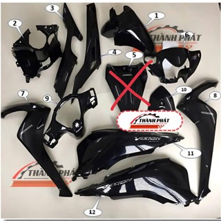  DÀN ÁO VISION ĐEN BÓNG KHÓA SMARKEY ĐỜI 2015-2020 12 MÓN  ĐÃ TRỪ MẶT NẠ   ZIN HÃNG 