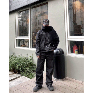 [ nhận hàng trước tết ]  Áo/ quần raw denim - raw black denim set