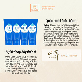 (BILL HÀN) Sữa Rửa Mặt APIEU Deep Clean Foam Cleanser 130ml