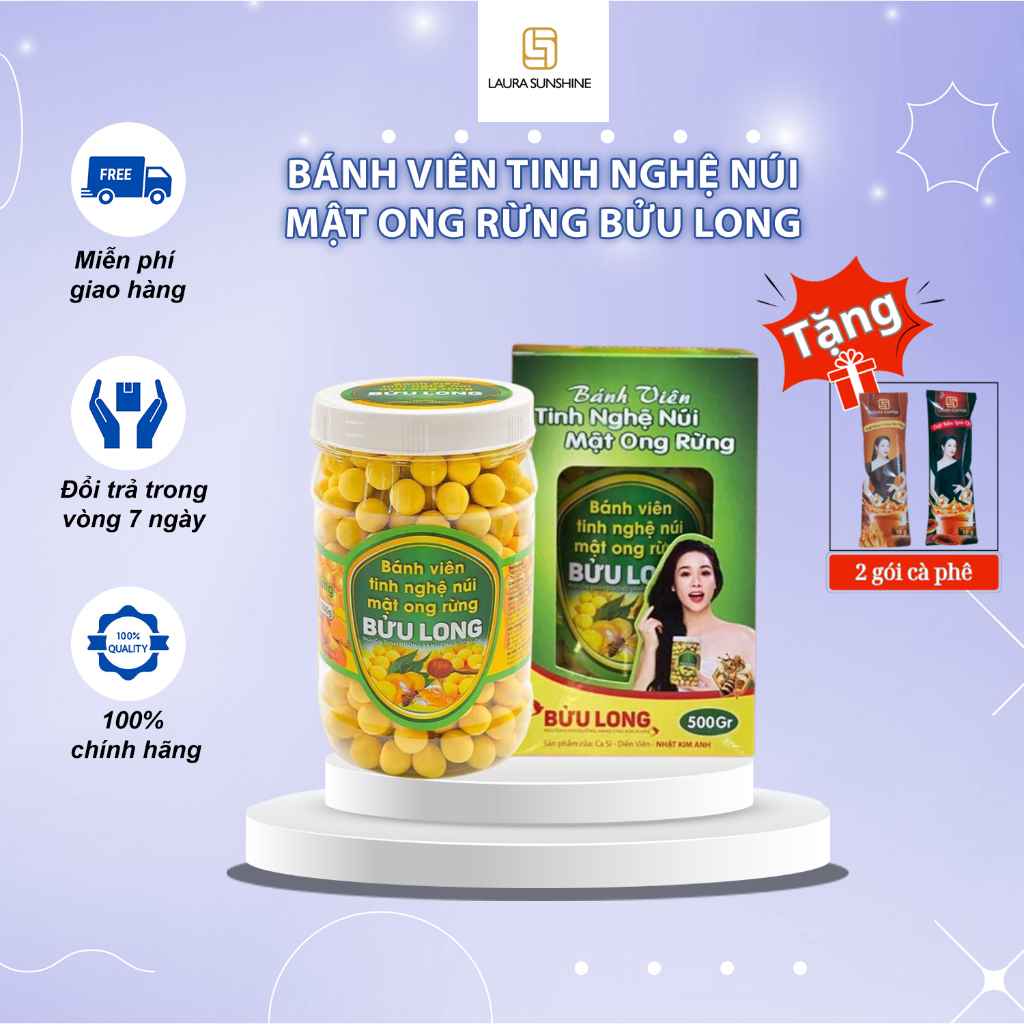 Bánh viên tinh nghệ núi mật ong rừng Bửu Long (250gr) - Nghệ Nhật Kim Anh
