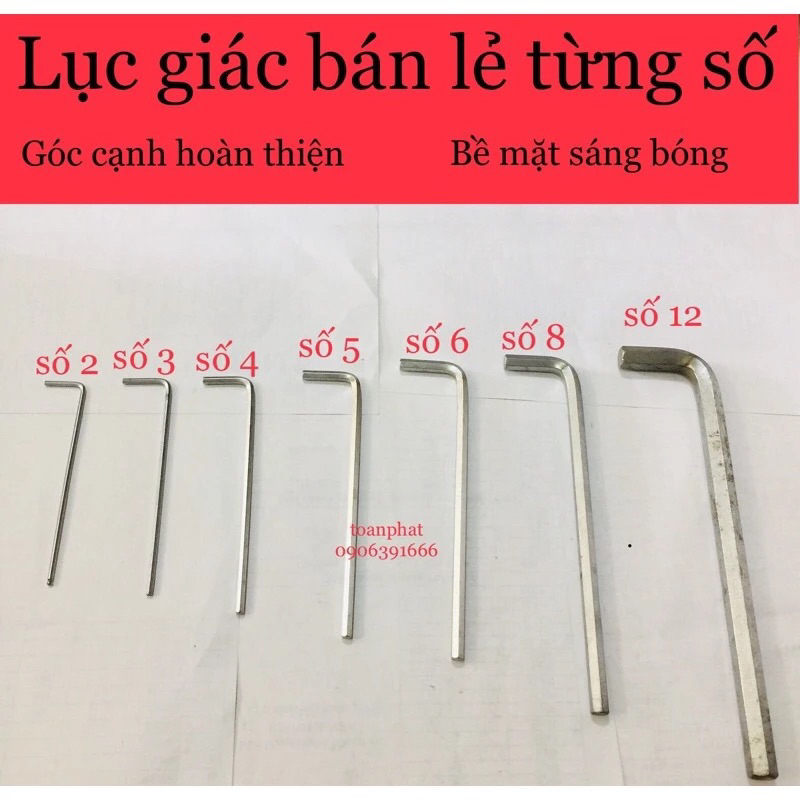 lục giác 8li, 10li, 12li