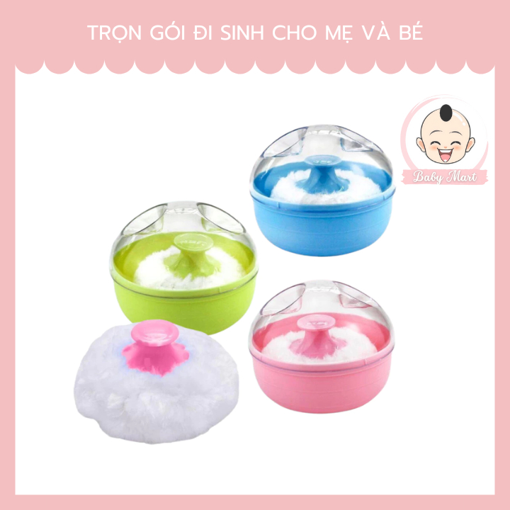 Hộp Đựng Bông Chậm Phấn Rôm Cho Bé