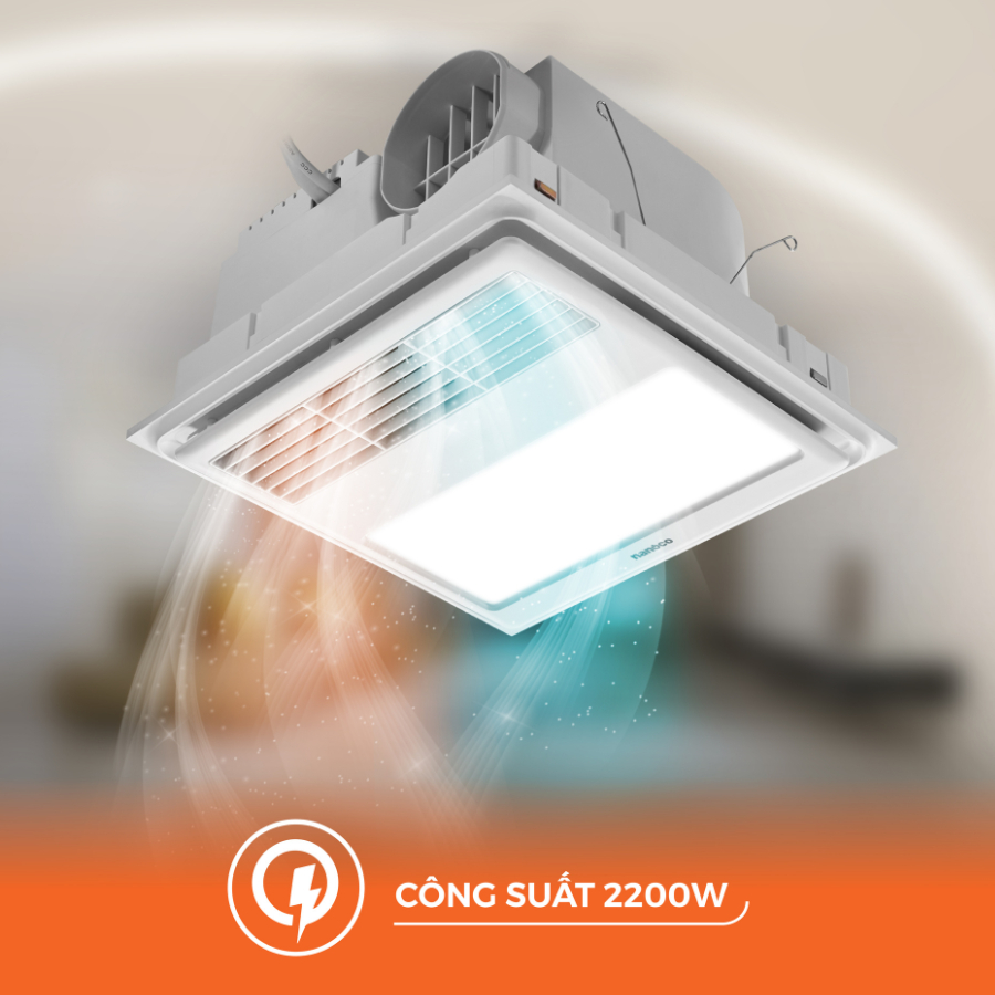 Máy hút sưởi 5in1 có remote Nanoco model NBD0330 (Lưu lượng gió 140 m³/h)