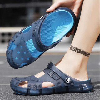 Dép sục nhựa mềm dẻo đi mưa siêu nhẹ thời trang nam - Dép sandal nam bít mũi siêu bền chống nước đi mưa - SL070