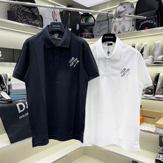 Áo polo nam nữ cổ bẻ Eo Vì cotton gai cá sấu thêu chữ phối móc cài ngực đơn giản basic boy phố PL159P