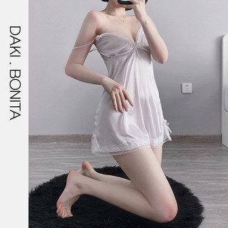 Váy ngủ 2 dây nữ DK23 thun phi bóng siêu sexy gợi cảm kèm quần lót lọt khe. 
