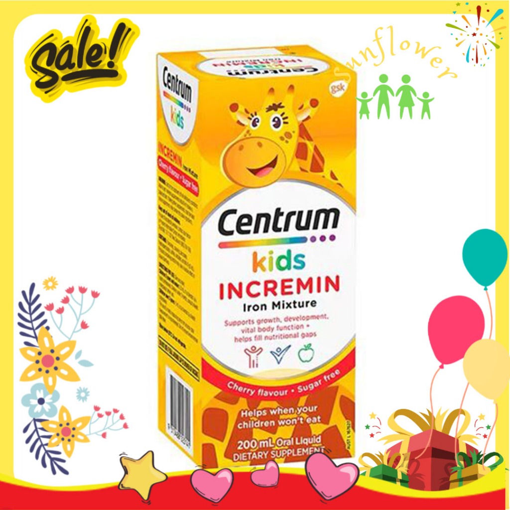 Siro Centrum Kids Incremin Iron Mixture giúp bé ăn ngon chai 200ml của Úc