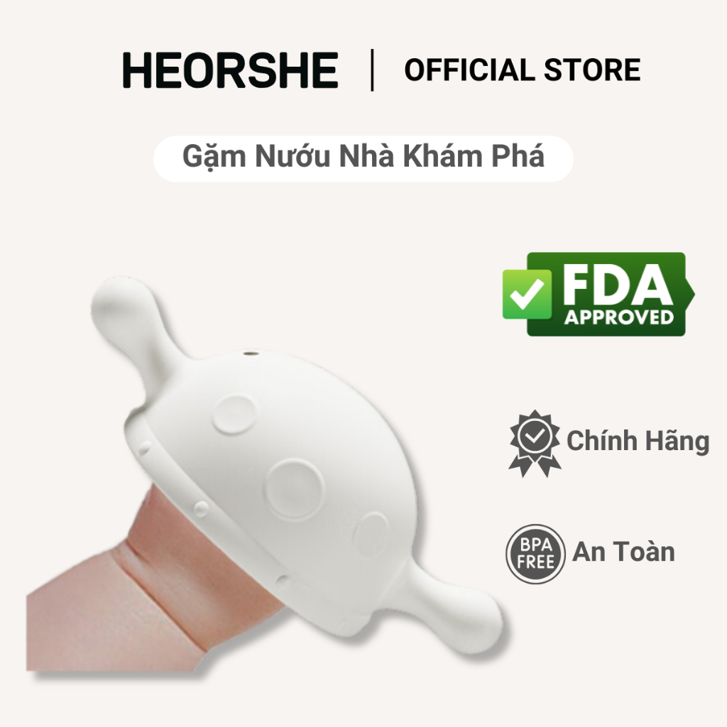 Gặm Nướu Nhà Khám Phá HEORSHE cầm tay Silicone cao cấp giống núm ti Silicone cao cấp an toàn HEORSHEVN