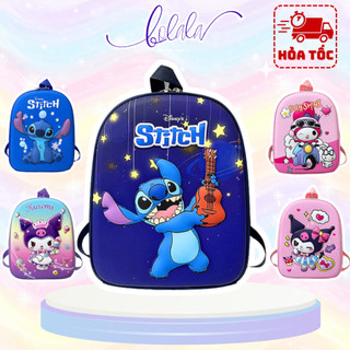  Balo mẫu giáo hoạt hình Stitch Kuromi cho bé 1-5T Túi đi học trẻ em mầm non hình nổi 3D siêu nhẹ BOLALA BA023 