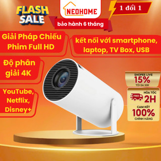 Máy Chiếu Mini HY300 Full HD 3D Bluetooth, Android, Chiếu 4K, Kết Nối Không Dây, Tiện Dụng Cho Gia Đình