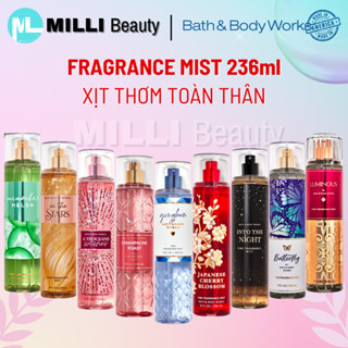 [HỎA TỐC] Body Mist - Xịt thơm toàn thân Bath And Body Works Hương Nước Hoa Chai 236ml đủ mùi hương