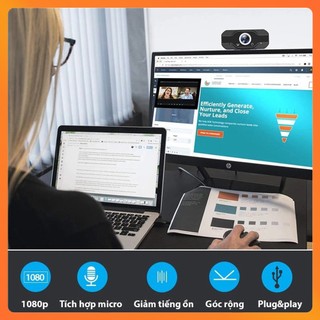 Webcam Máy Tính Có Mic Full HD 1080p WC-004 – Tự Động Lấy Nét, Cắm Là Dùng, Gắn Được PC Laptop