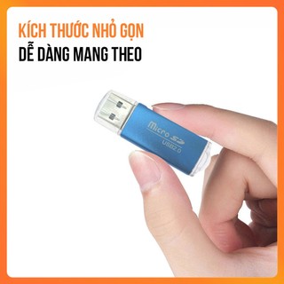 Combo 10 Đầu Đọc Thẻ Nhớ USB 2.0 Vỏ Nhôm – Reader Nhôm Hỗ Trợ Đọc Micro SD Trên Laptop, Máy Tính, PC