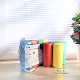 Túi rác bịt tiện dụng Inochi. Túi rác bịt quai xách tiện lợi. Túi rác màu dẻo dai, nhiều size