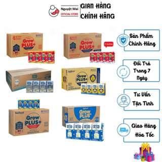 Thùng 48 Hộp Sữa bột pha sẵn Nutifood Grow Plus Đỏ/ Xanh/ Vàng/ Bạc/ Xanh nhạt 110ml/180ml