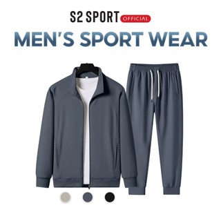  Bộ quần áo nỉ zip nam S2 SPORT cổ trụ dài tay cotton USA mềm mịn có khoá kéo chắc chắn - BNF.08 