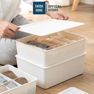 Hộp Đựng Đồ Lót, Áo Lót Có Nắp Chia Ngăn Nhiều Màu Enoda Home P008