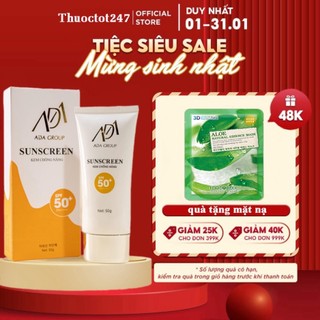  Kem Chống Nắng ADA GROUP Giúp Bảo Vệ Da Khỏi Các Tác Hại Tia UV HỘP 50g 