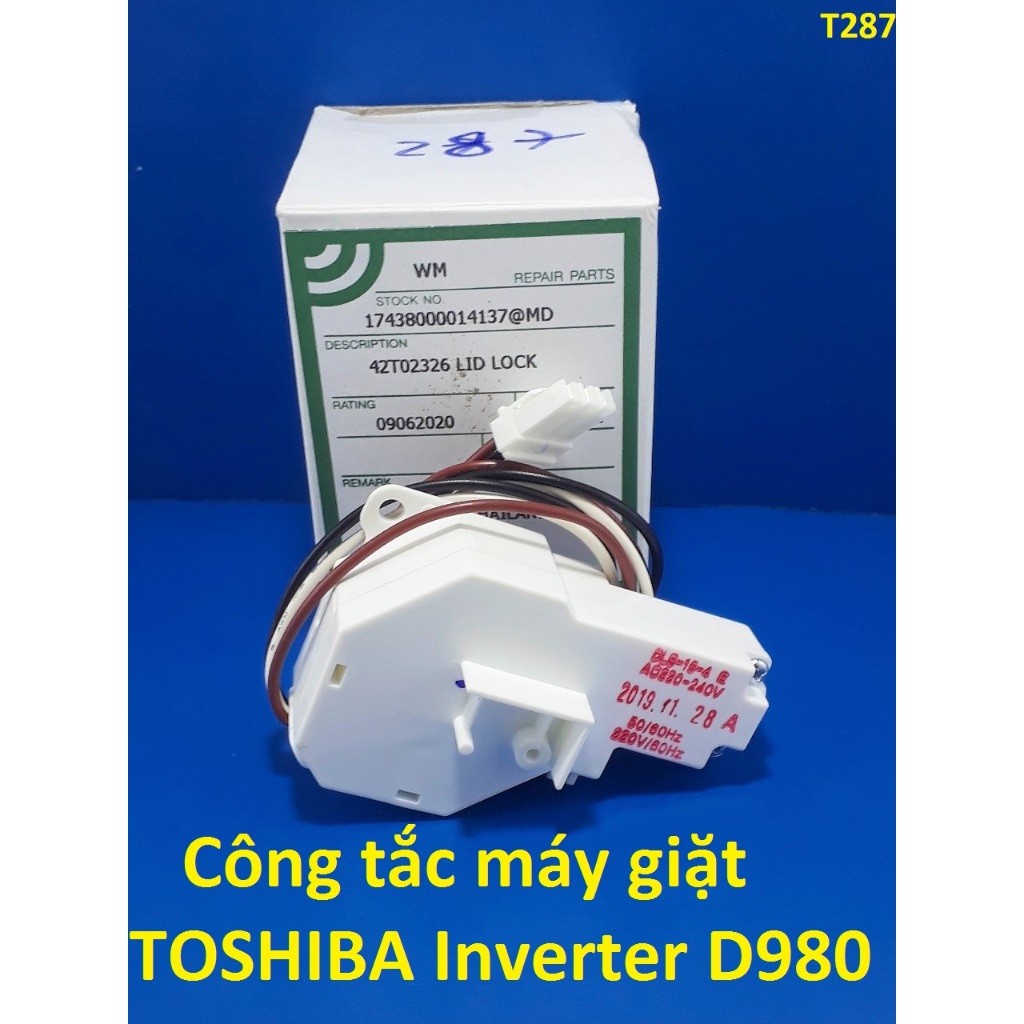 Khóa cửa 4 chân DLS-15-4E cho máy giặt TOSHIBA AW D980 - D990 -D950- DC1000 DC1005 - DC1500 - 1700WV