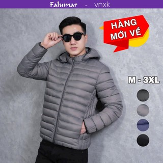  Áo Khoác Phao Nam Có Mũ Trần Bông Siêu Nhẹ Áo Khoác Nam Mùa Đông Giữ Ấm Cực Tốt 4 Màu Chống Nước Nhẹ Size từ M-3XL 