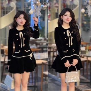 Váy nhung dáng xoè lỡ Nhung D23 By Thư Váy