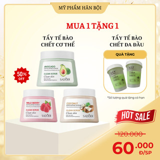  Tẩy Tế Bào Chết Toàn Thân SADOER Kem Tẩy Da Chết Chiết Xuất trái cây Làm Sạch Sâu nhập khẩu body polish 250gr 