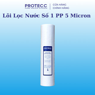 Lõi Lọc Nước Số 1 PP 5 Micron 10 Inch PROTECC Chính Hãng - Lọc Cặn Bẩn Lắp Cho Mọi Dòng Máy Lọc Nước