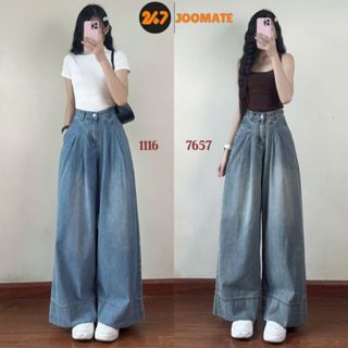  Quần jean nữ 247Joomate ống rộng chất mềm 