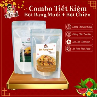 Combo Tiết Kiệm 500g Bột Rang Muối + 500g Bột Chiên Tổng Hợp Làm Các Món Gà, Tôm, Ba Ba, Dê, Ếch, Sụn Gà - Việt Nể