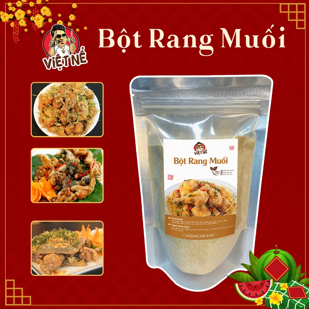 Bột Rang Muối Làm Các Món Gà, Tôm, Ba Ba, Dê, Ếch, Vịt, Sụn Gà, Cá Rang Muối Chuẩn Vi - Việt Nể