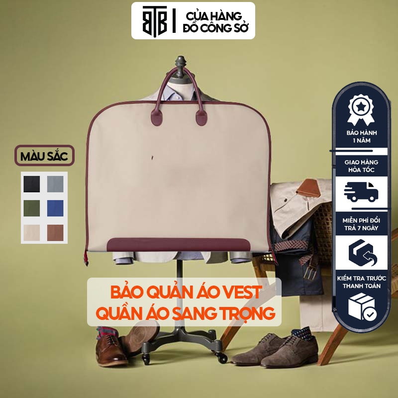 Túi đựng bảo quản quản vest, áo da, quần áo sang trọng khỏi ấm mốc, bụi bẩn, tiện lợi mang đi công tác, sự kiện.