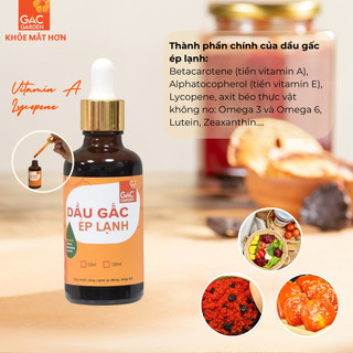 Dầu gấc ép lạnh dầu gấc cao cấp, hàm lượng Lycopene cao, Vitamin A dồi dào hũ 50ml