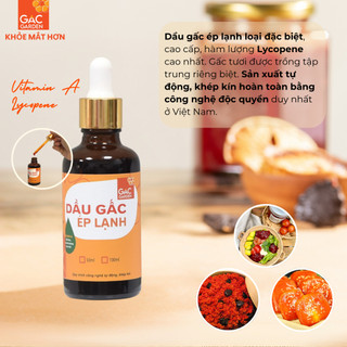 Dầu gấc ép lạnh dầu gấc cao cấp, hàm lượng Lycopene cao, Vitamin A dồi dào hũ 50ml
