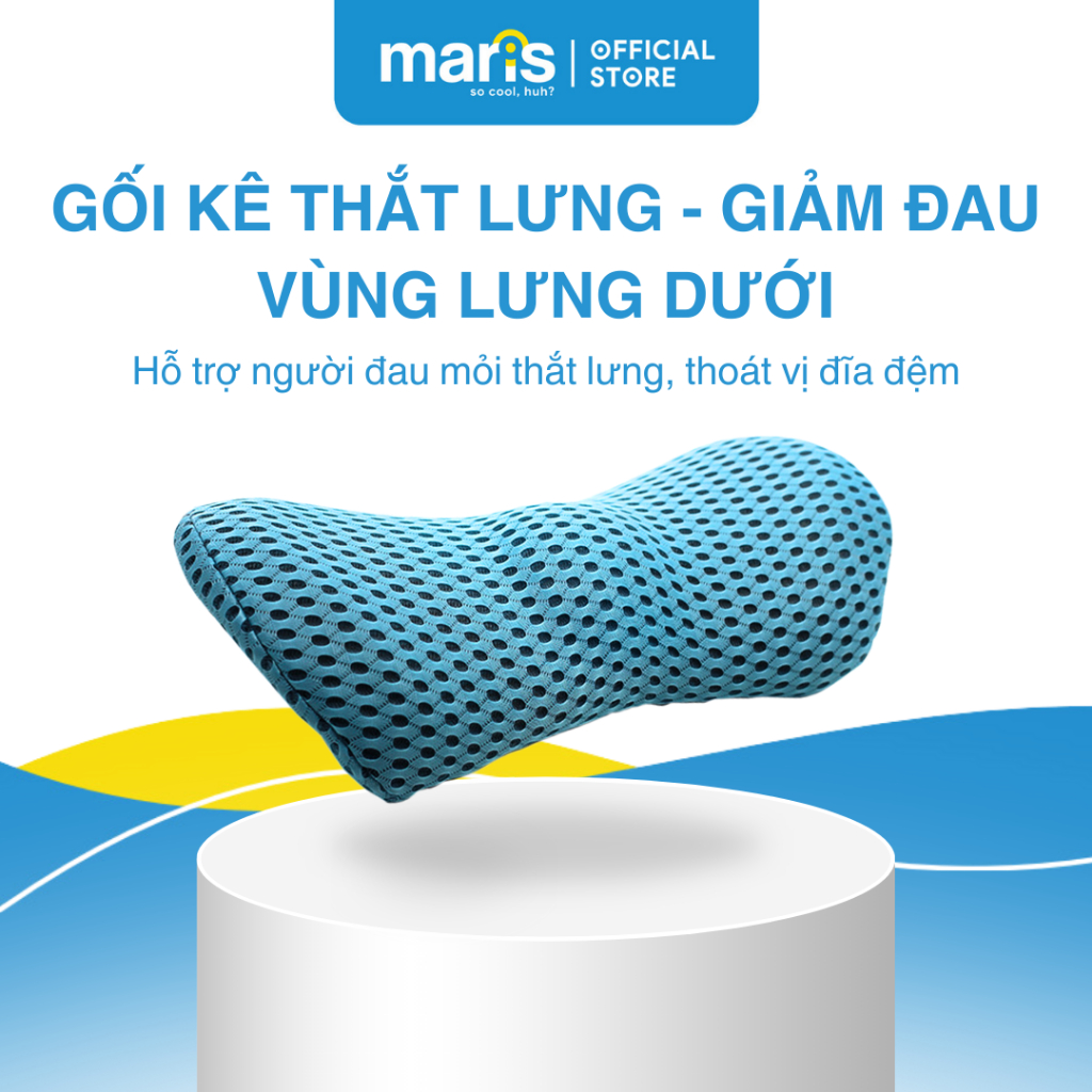 Gối Kê Lưng Bảo Vệ Cột Sống Cao Cấp MARIS MR-411 Hỗ Trợ Người Đau Mỏi Thắt Lưng, Thoát Vị Đĩa Đệm
