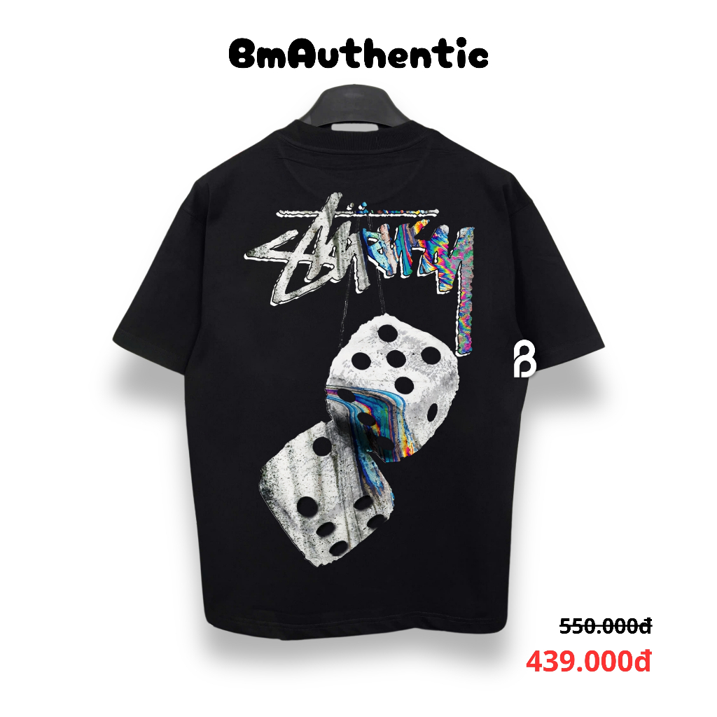 [HIGH QUALITY] Áo Thun Stussy Dice Edition Cotton Cao Cấp Form Rộng Unisex - BM Authentic