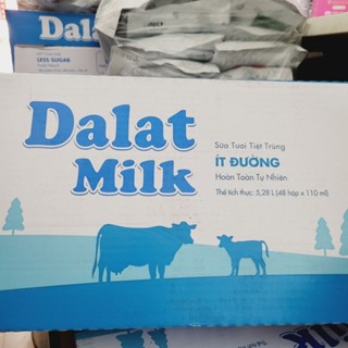 Thùng sữa Dalat milk hộp 110ml ít đường