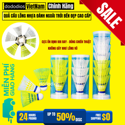 Combo 3 - 6 Quả Cầu Lông Nhựa Mavis Tập Luyện Đánh Trong Nhà Và Ngoài Trời Bền Và Ổn Định Chính Hãng Dododios