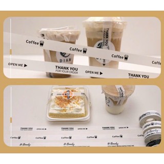  Băng keo Chữ THANK YOU khổ ngang 1.8cm-dài 50m dán ly,cốc,dán hộp màu nền nổi bật siêu dính siêu đẹp 