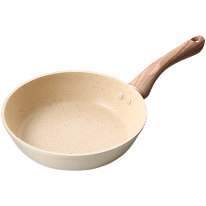 Chảo Chống Dính Bếp Từ Vân Đá, Chảo Xào nấu Màu Kem  28cm