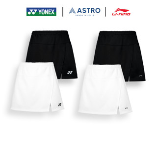Váy cầu lông YONEX và LINING, Váy Thể Thao xẻ tà Có Lót Trong, Thun giãn 4 chiều logo thêu VÁY CHỮ A