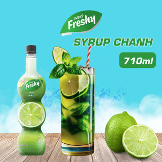 Syrup Chanh Xanh Freshy 710ml – Siro pha chế cocktail, mojito, soda, trà chanh