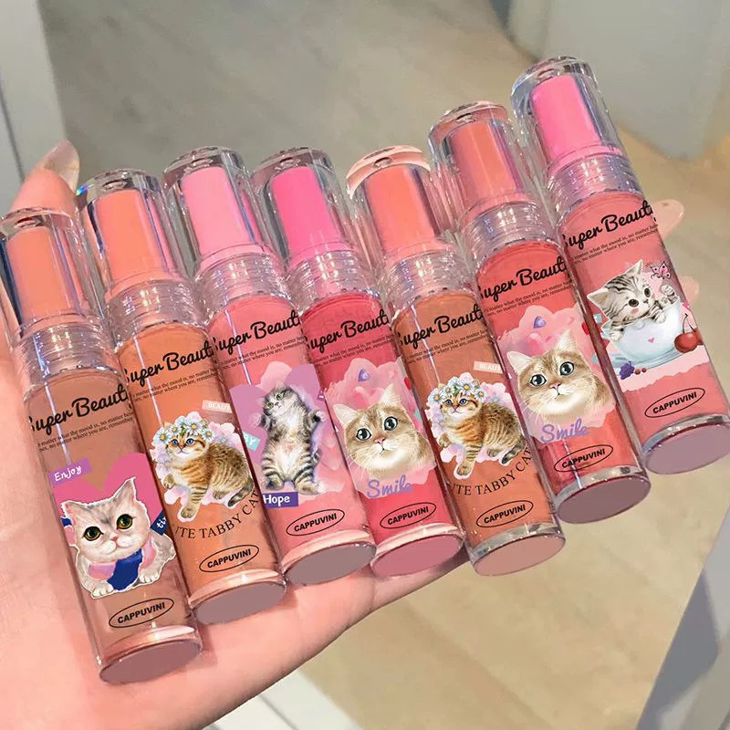 🍒 𝓢𝓽𝔂𝓵𝓮 𝓭𝓸𝓾𝔂𝓲𝓷🍒 Son Bóng Con Mèo HeHe Phong Cách Hàn Quốc