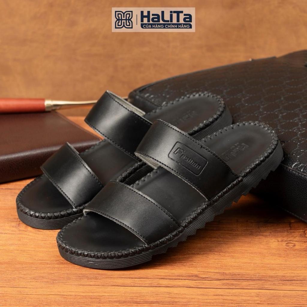 Dép Doctor 2 Quai Quốc Dân Halita , full da bò , khâu chỉ toàn bộ.