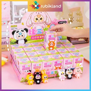   Hộp 24 Con  Móc Khóa Mù Baby Three 5cm Migo Bé Ba Tuổi Blindbox May Mắn Dễ Thương Đồ Chơi Trẻ Em 