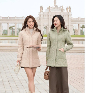 Áo khoác, phao nữ trần trám CARDINA dáng lửng trẻ trung năng động 4PLF02