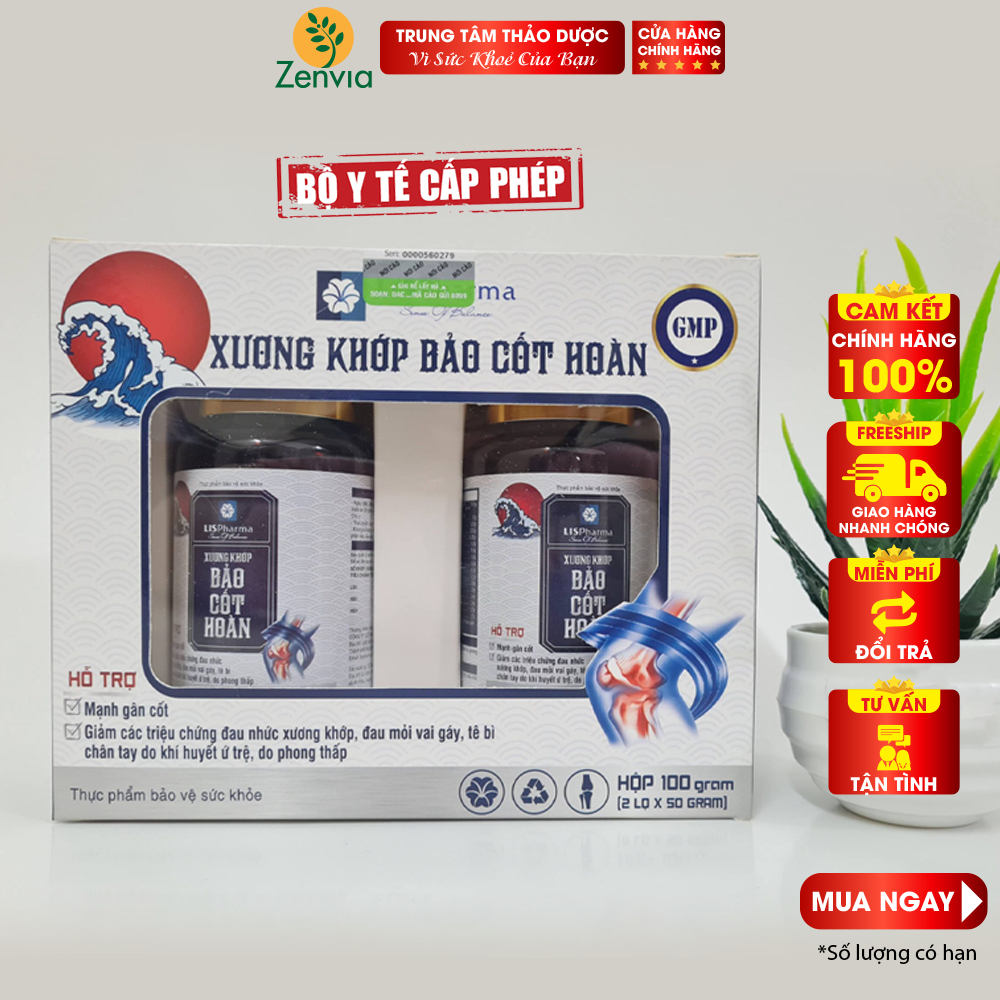 [Mua 5 tặng 2] Xương Khớp Bảo Cốt Hoàn - Hỗ Trợ Xương Khớp Khỏe Mạnh, Giảm Đau Nhức, Tăng Cường Vận Động, hộp 100gam