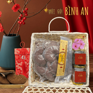 HỘP QUÀ TẾT BÌNH AN - SET Quà Tết Cao Cấp MMG - Giỏ Quà Tết Đẹp