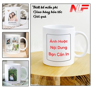 Ly Sứ 350ml In Theo Yêu Cầu - Quà Tặng - Cốc Sứ Trang Trí Bàn Làm Việc - NLF Store