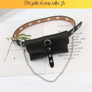  Thắt Lưng Kèm Túi Đục Lỗ Cá Tính 183pu  